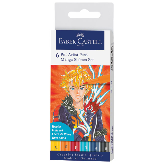 Flomaster Pitt artist  6boja Manga Shonen Faber-Castell 167157 blister Cijena