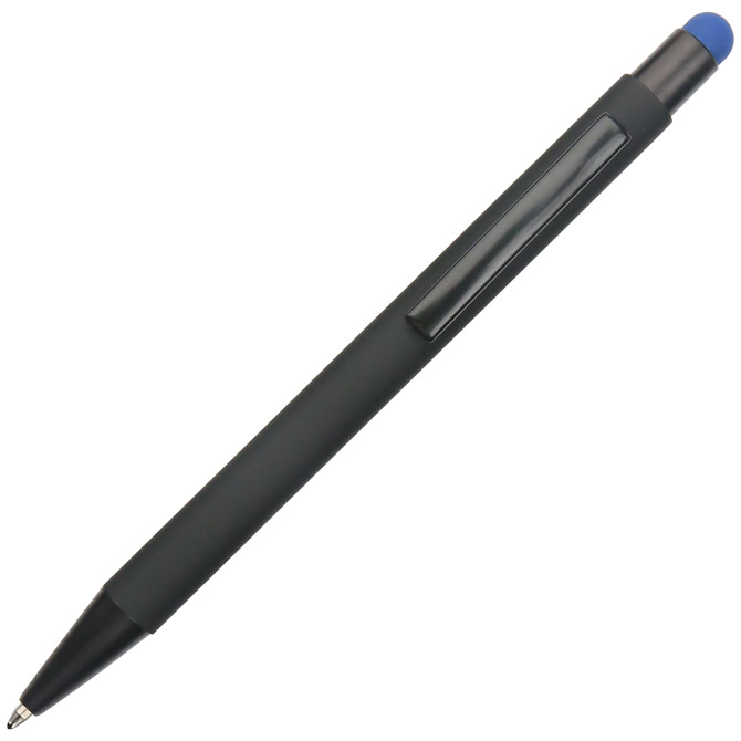 Olovka kemijska metalna gumirana+touch pen YFA2665B Oslo crno/plava Cijena