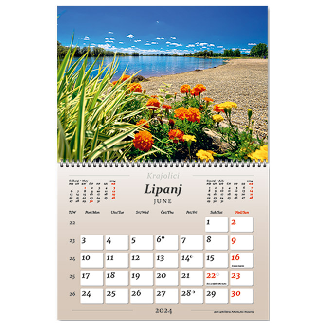 Kalendar “Hrvatska - krajolici” spirala Cijena