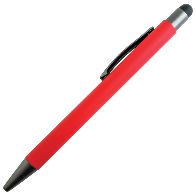 Olovka kemijska metalna gumirana+touch pen YFA 2665C Bergen crveno/antracit Cijena