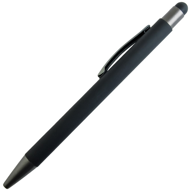 Olovka kemijska metalna gumirana+touch pen YFA 2665C Bergen crno/antracit Cijena