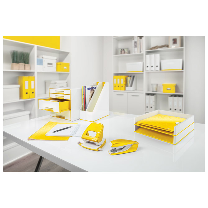 Stalak za spise okomit plastičan Wow Leitz 53621016 -NL bijelo-žuti Cijena