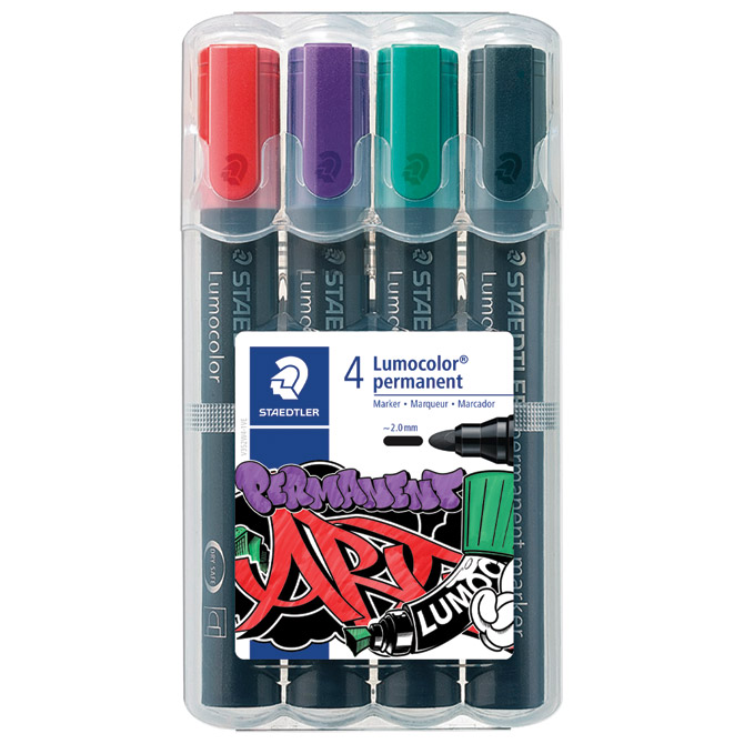 Marker permanentni 2mm pk4 Lumocolor Staedtler 352 WP4-1!! Cijena