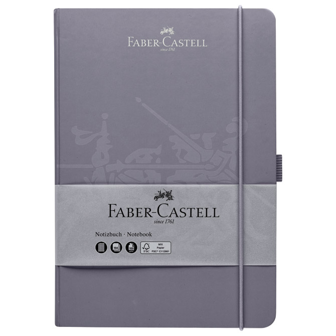 Notes 14,5x21cm karo 96L 100g s gumicom Faber-Castell 100 278 25 sivi Cijena