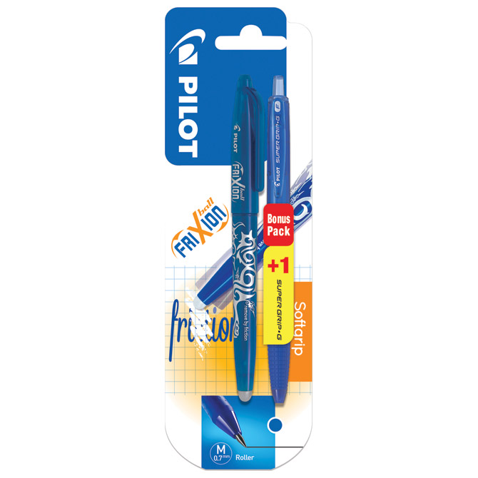 Roler gel 0,7mm Frixion ball piši-briši plavi+olovka kemijska Super Grip G plava gratis Pilot bliste Cijena