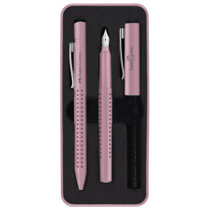 Garnitura olovka kemijska+nalivpero Grip 2010 Harmony u met.kutiji Faber Castell 201528 roza Cijena