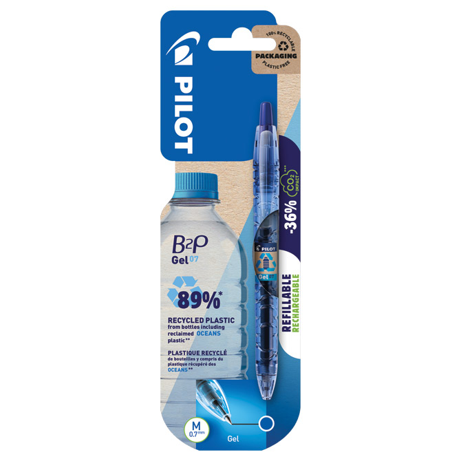 Roler gel 0,7mm Bottle to pen Begreen Pilot BL-B2P-7-BG plavi blister Cijena