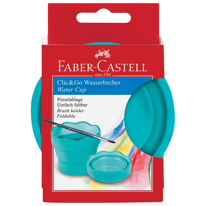 Čaša za tempere Clic&Go Faber-Castell 181580 tirkizna blister Cijena