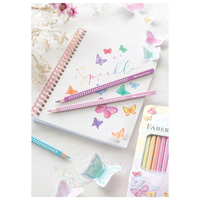 Boje drvene  12boja metalna kutija Sparkle pastel Faber-Castell 201910 Cijena