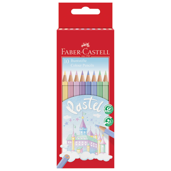 Boje drvene  10boja pastel Faber-Castell 111211 blister Cijena