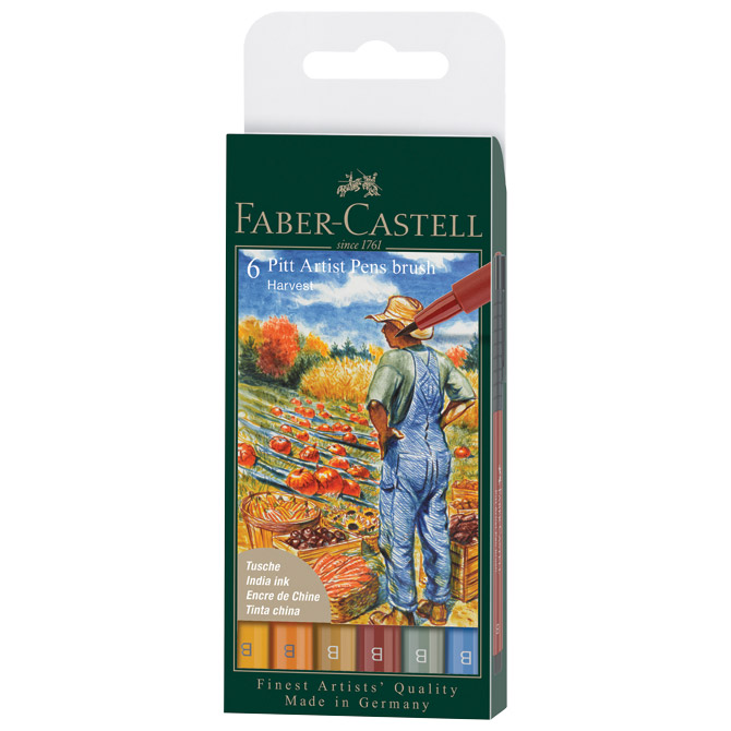 Set Pitt artist brush B  6boja Harvest Faber-Castell 167179 blister Cijena