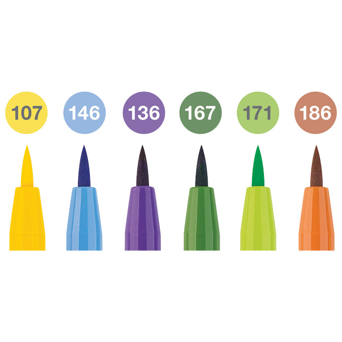 Set Pitt artist brush B  6boja Summer vibes Faber-Castell 167178 blister Cijena