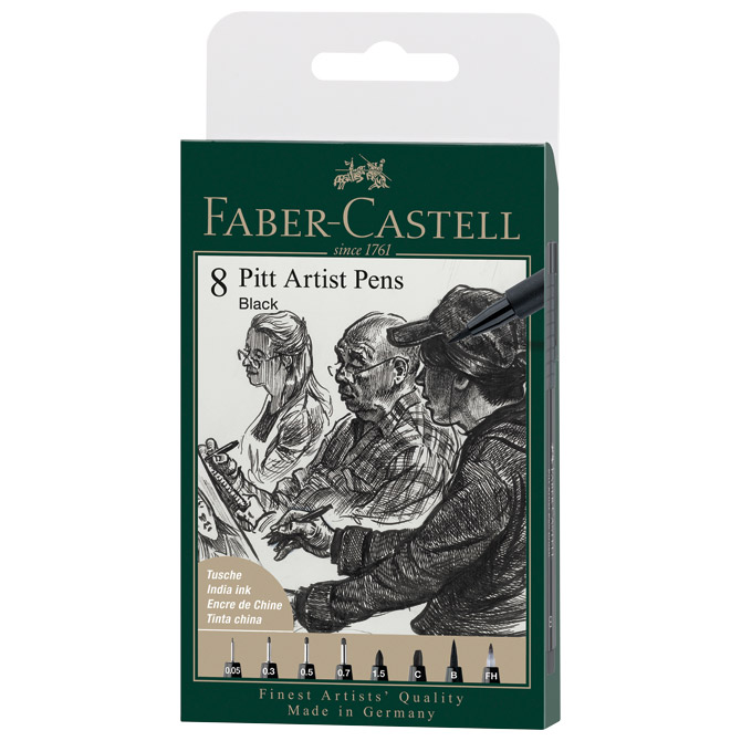 Set Pitt artist pk8 Black Faber-Castell 167158 blister Cijena