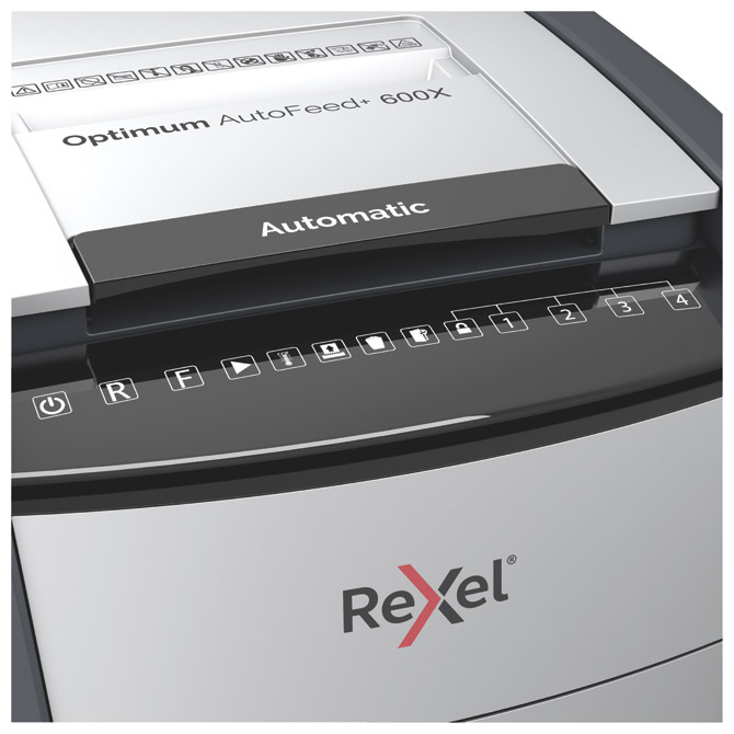 Uništavač dokumentacije 600 (ručno 15) listova CrossCut Optimum Auto Feed+ 600X Rexel 2020600XEU!! Cijena
