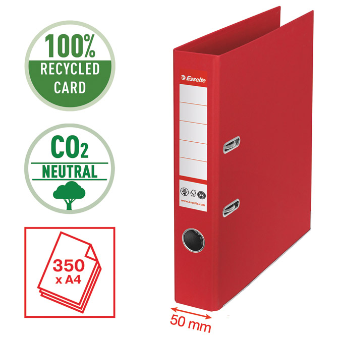 Registrator A4 uski samostojeći CO2 neutral Vivida Esselte 627575 crveni!! Cijena