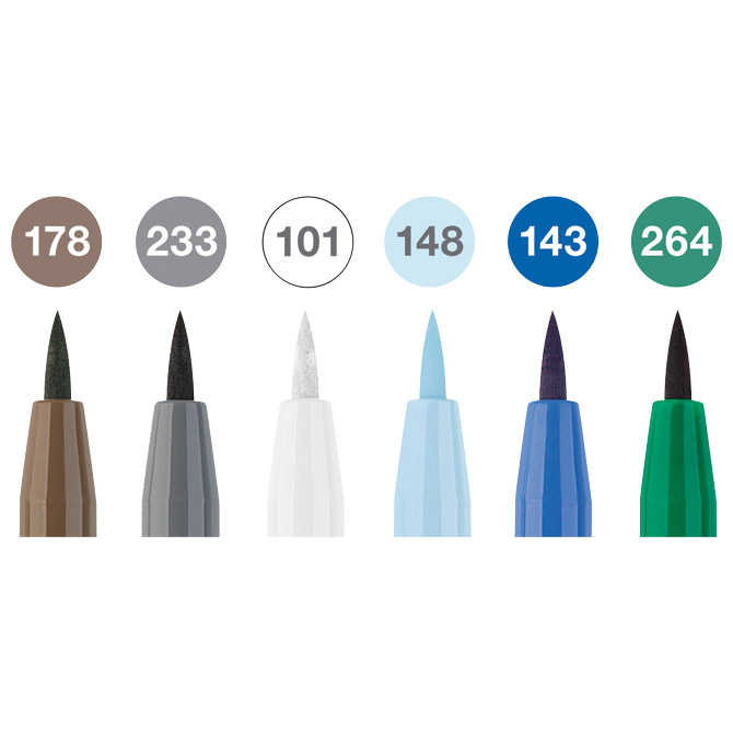 Set Pitt artist brush B  6boja Winterlude Faber-Castell 167176 blister Cijena