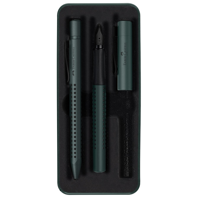 Garnitura olovka kemijska+nalivpero Grip 2011 Edition Faber-Castell 201535 tamno zelena Cijena