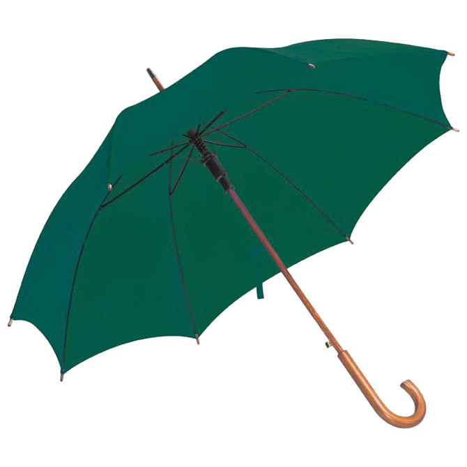 Kišobran automatik s drvenom ručkom tamno zeleni Cijena