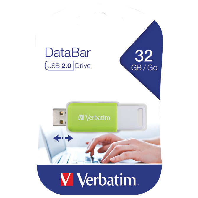 Memorija USB 32GB 2.0 DataBar Verbatim 49454 zelena blister Cijena