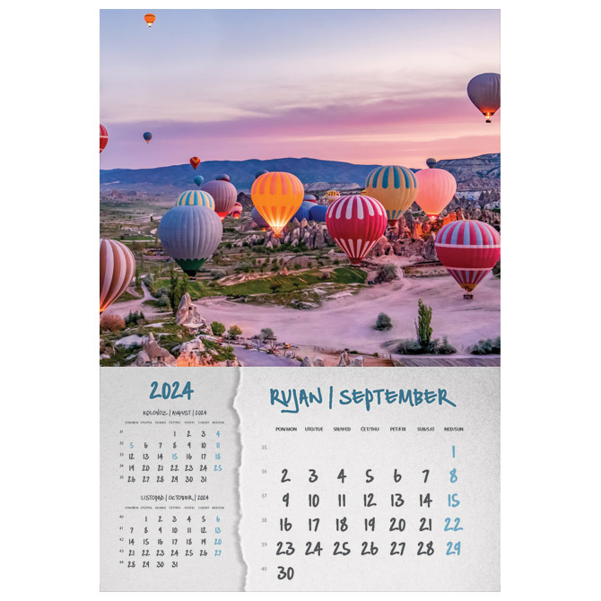Kalendar “Okom sanjara 2024” 13 listova, spirala Cijena