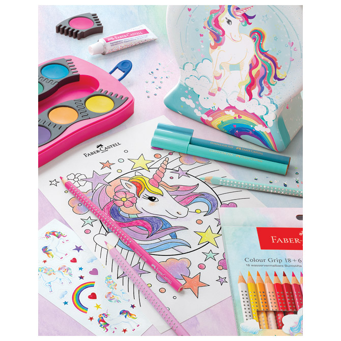 Boje drvene  18boja Grip 2001+6boja drvenih Sparkle pastel Unicorn Faber Castell 201543 blister Cijena