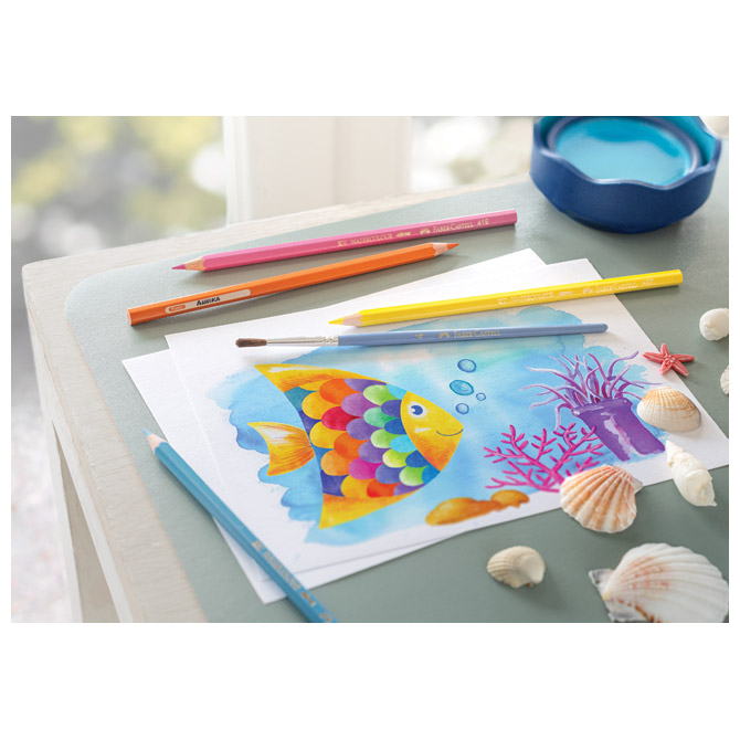 Boje drvene-vodene  48boja+kist+šiljilo Aquarell Faber Castell 114448 blister Cijena