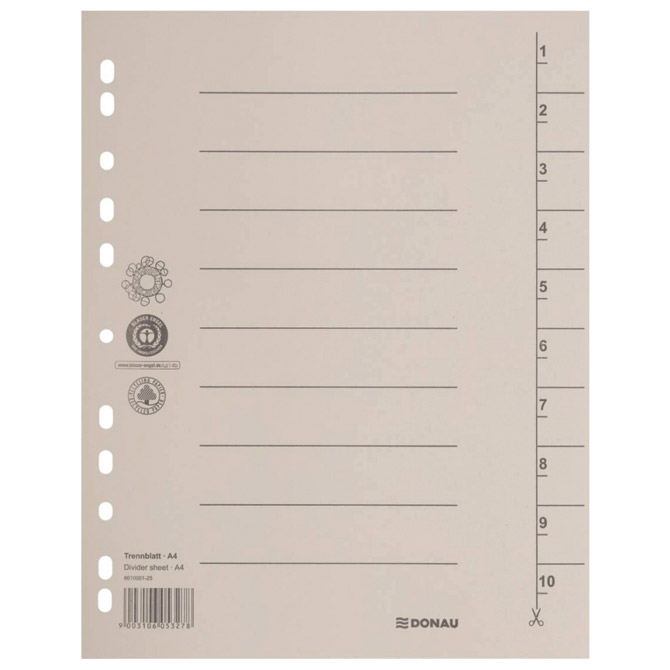 Pregrada kartonska A4 250g pk100 Donau 8610001-25 krem Cijena