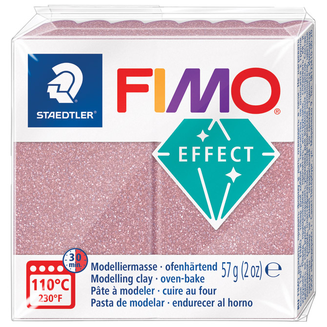 Masa za modeliranje   57g Fimo Effect Glitter Staedtler 8010-212 glitter zlatno-roza Cijena