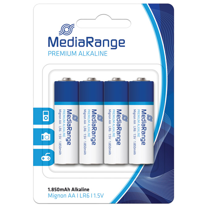 Baterija alkalna 1,5V AA pk4 MediaRange MRBAT104 LR6 blister Cijena
