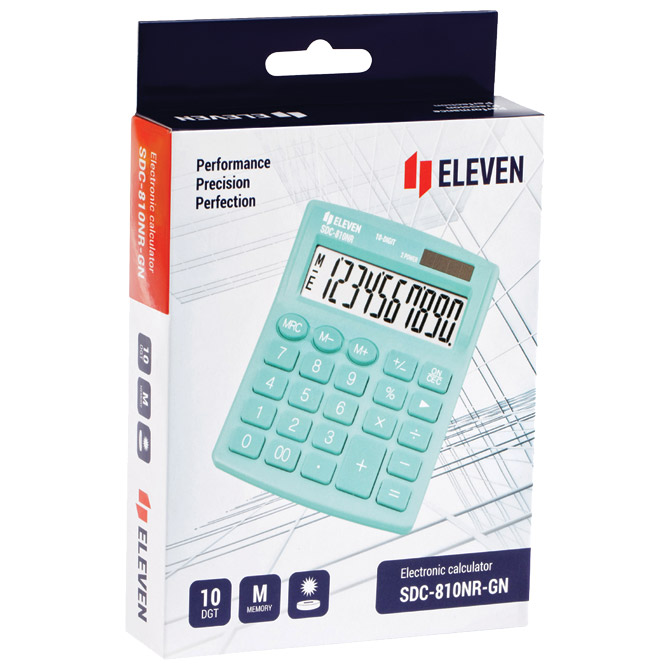 Kalkulator komercijalni 10mjesta Eleven SDC-810NRGNE zeleni Cijena