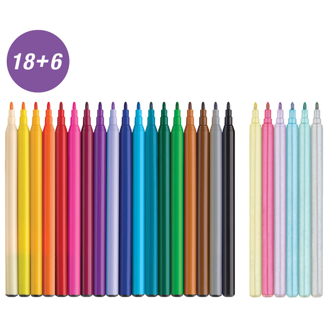 Flomaster školski  18+6boja Unicorn Faber Castell 554221 blister Cijena