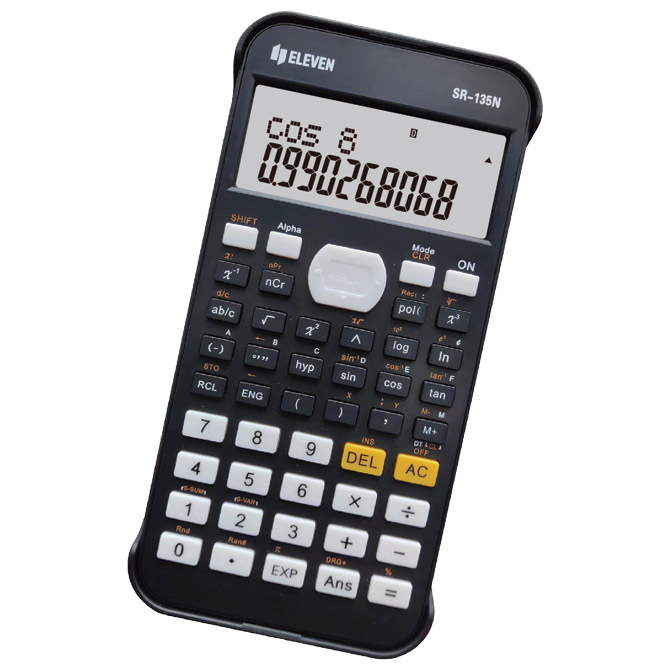 Kalkulator tehnički 10+2mjesta 240 funkcija Eleven SR-135N crni Cijena