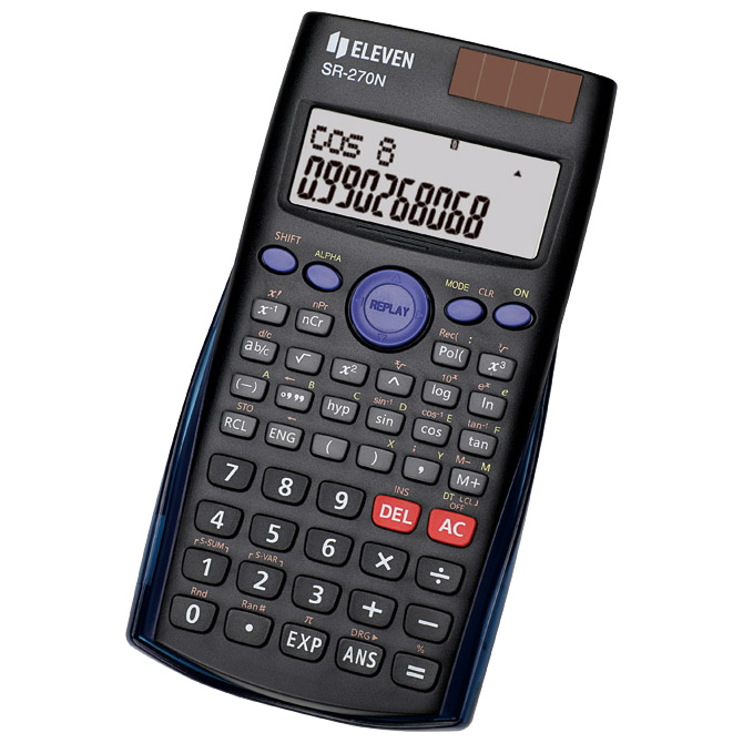 Kalkulator tehnički 10+2mjesta 240 funkcija Eleven SR-270N crni Cijena