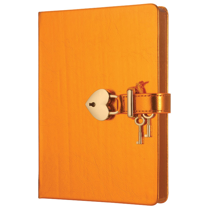Dnevnik s ključem čisti 160L Hush-Hush Marker metalik narančasti 4401 Cijena