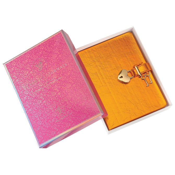 Dnevnik s ključem čisti 160L Hush-Hush Marker metalik narančasti 4401 Cijena