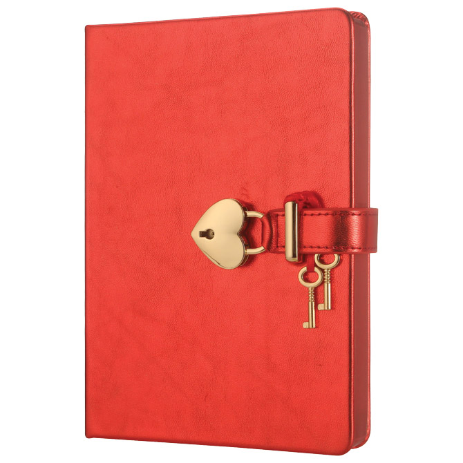 Dnevnik s ključem čisti 160L Hush-Hush Marker metalik crveni 4403 Cijena