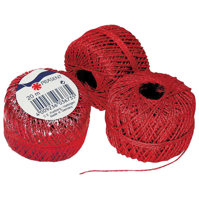 Špaga ukrasna metalik fi-2 mm/20m Prasent 127-609 crvena Cijena