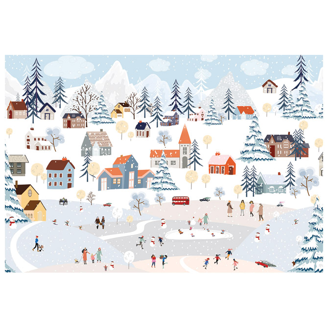 Puzzle 250 kom kućica Christmas “Winter Town” Interdruk Cijena