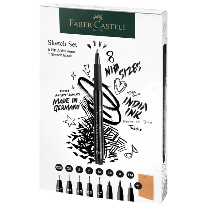 Set Pitt artist pen+Sketchbook pk9 Faber Castell 267102 Cijena