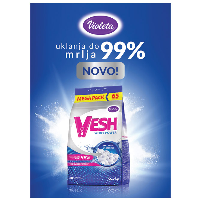 Sredstvo - Vesh prašak za veš 6,5kg Violeta Cijena