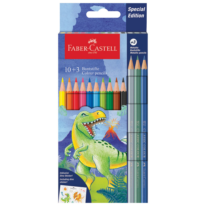 Boje drvene  10 boja + 3 boje drvene Dino Faber Castell 111213 blister Cijena