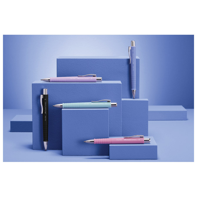 Olovka kemijska gumirana Poly Ball XB Faber Castell 241154 pastelno plava Cijena
