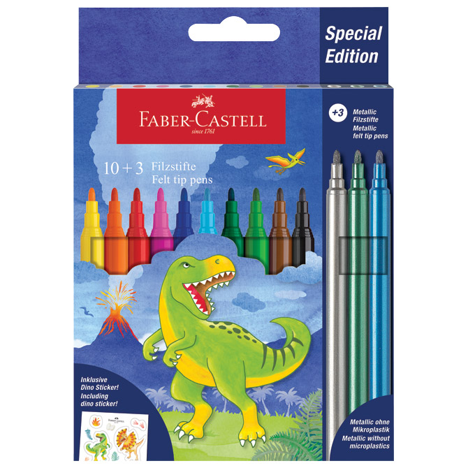Flomaster školski  10+3boje Dino Faber Castell 554214 blister Cijena