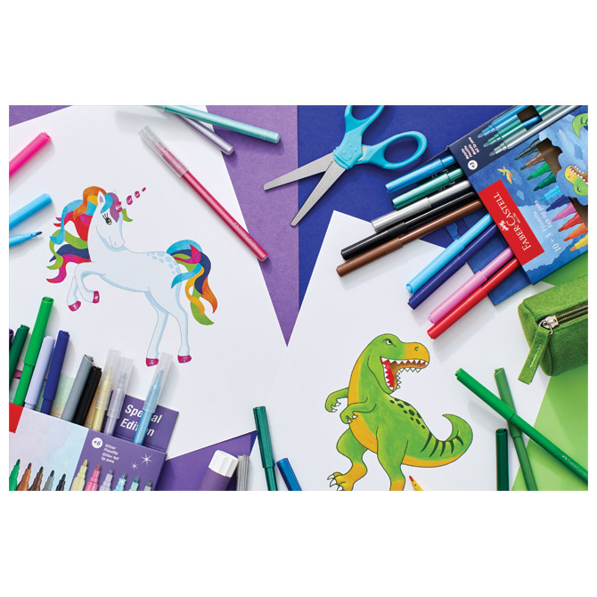 Flomaster školski  10+3boje Dino Faber Castell 554214 blister Cijena
