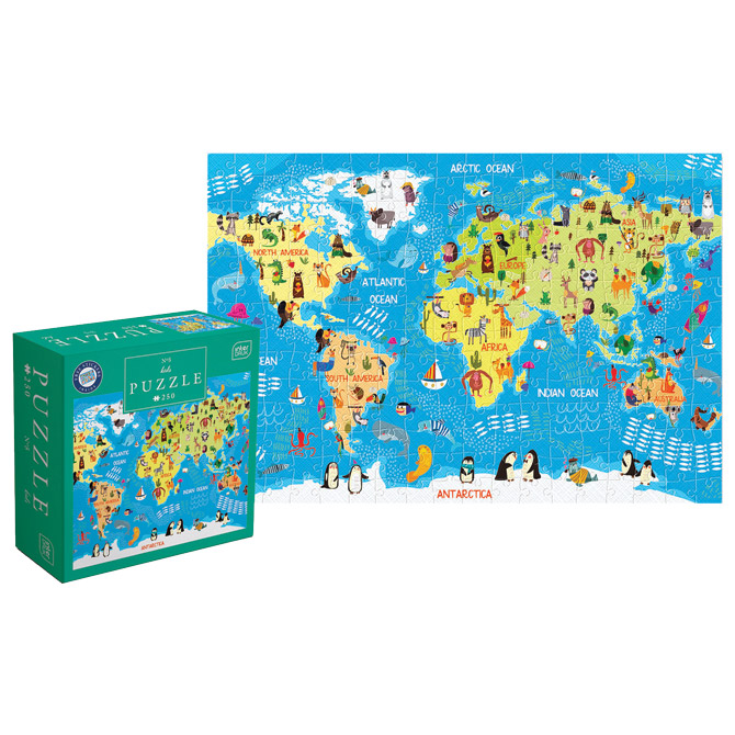 Puzzle 250 kom Kids 5 World Map Interdruk Cijena