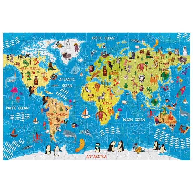 Puzzle 250 kom Kids 5 World Map Interdruk Cijena