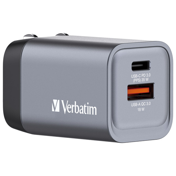 Punjač putni za mobitele i tablete GaN 1xUSB-C/PD 35W/1xUSB-A QC 3.0 (EU/UK/US) Verbatim 32200 Cijena