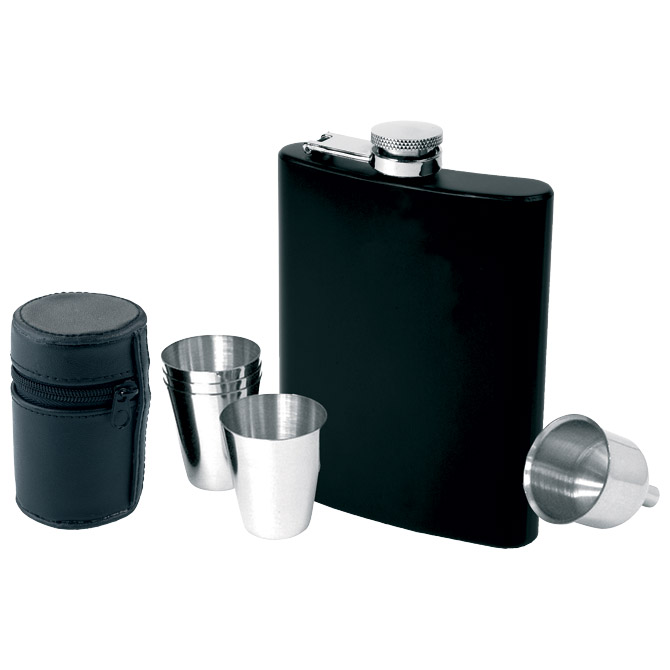 Pljoska metalna+4 čašice u poklon kutiji Madonie Schwarzwolf F5000200AJ3 Cijena