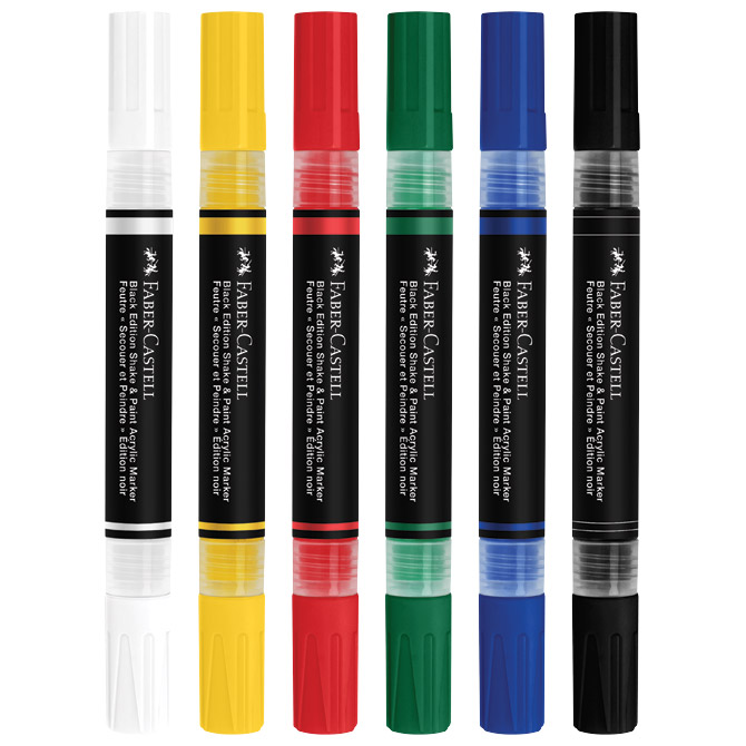 Marker akrilni obostrani Shake&Paint Classic Faber Castell 285507/6boja blister Cijena