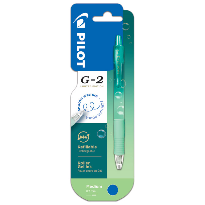 Roler gel grip 0,7 mm G2 Bubble Pilot BLG27TRB-GG-L (plavi ispis) zeleni blister Cijena